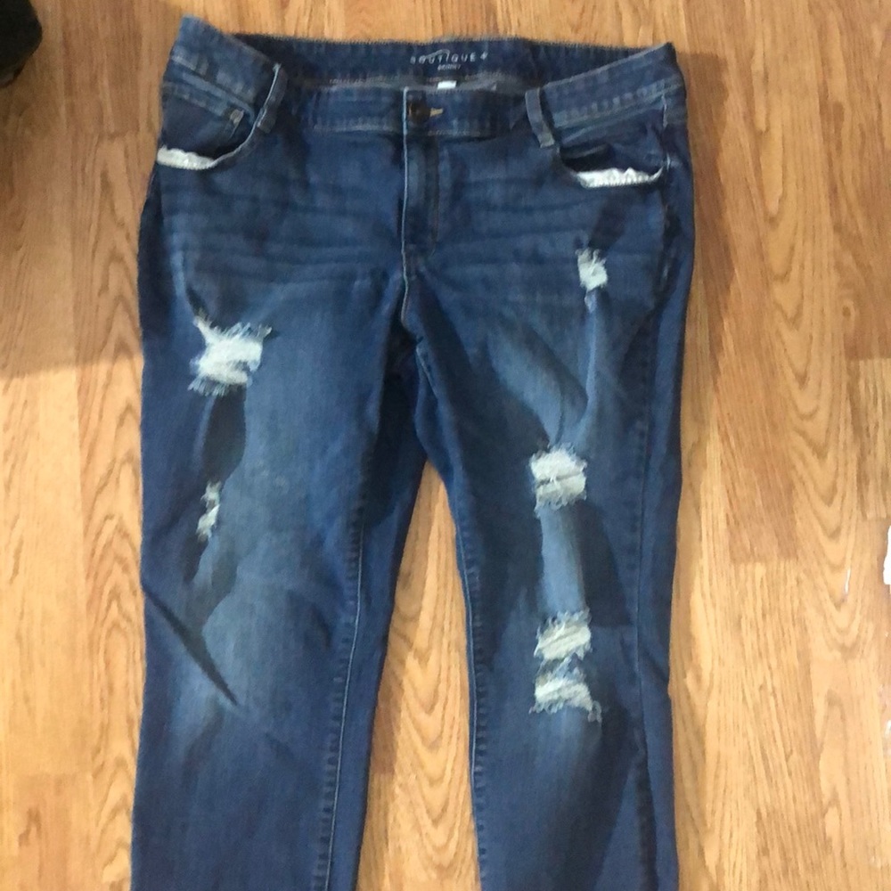 Distressed jeans